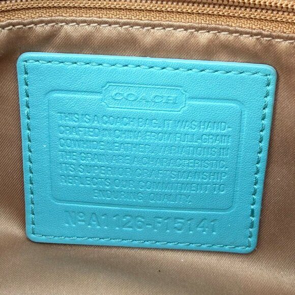 Vintage Coach Green Leather Shoulder Bag - Picture 7 of 8